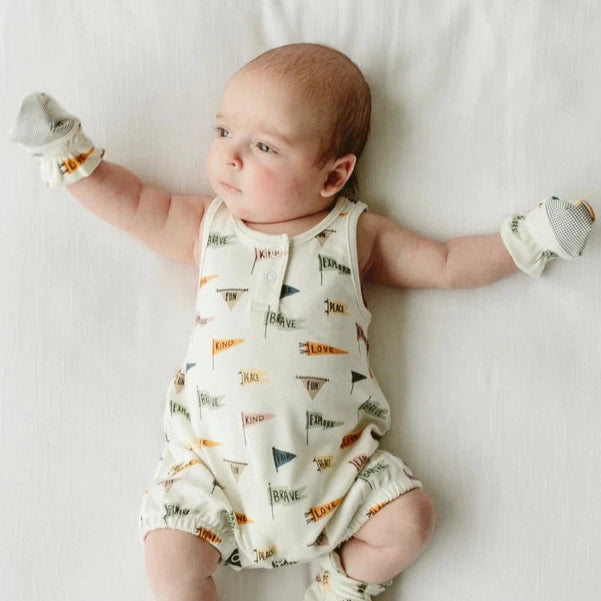 affirmations cotton and bamboo baby romper