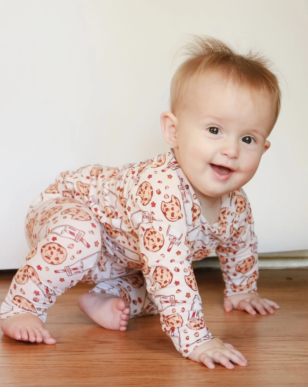 cookies and milk two piece gender neutral set for babies and toddlers