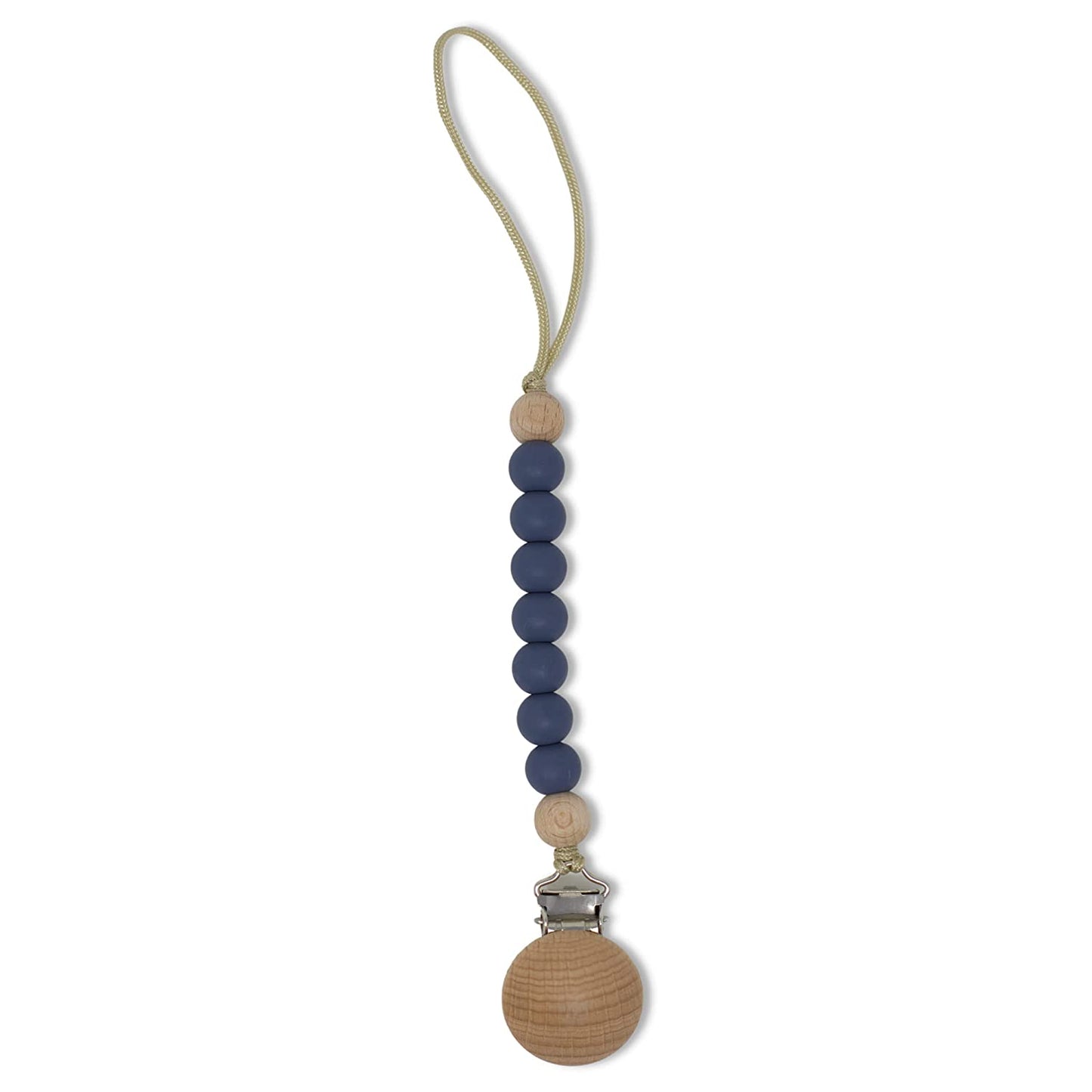 baby and toddler beechwood and silicone pacifier clip