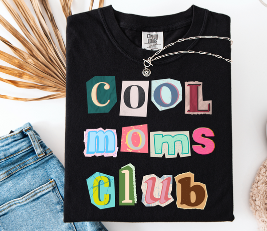 COOL MOMS CLUB Retro Block Letters Tee