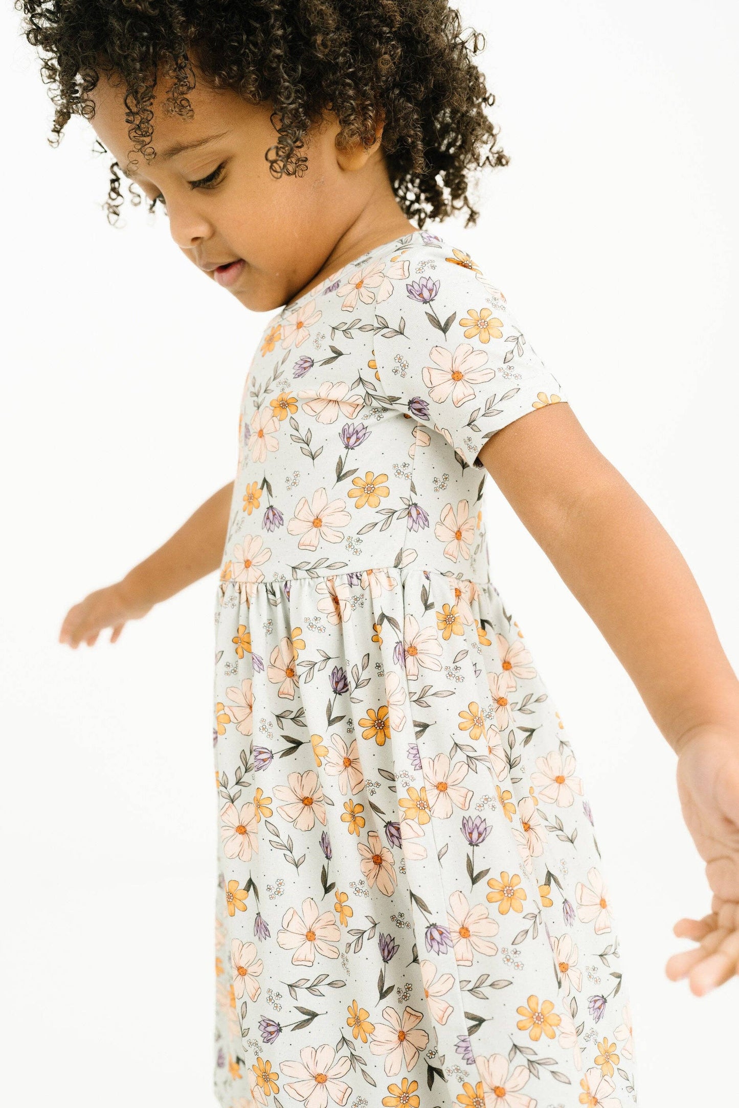 Spring Florals Bamboo Short Sleeve Dress