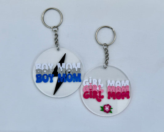 Round Funny Parenting Keychains