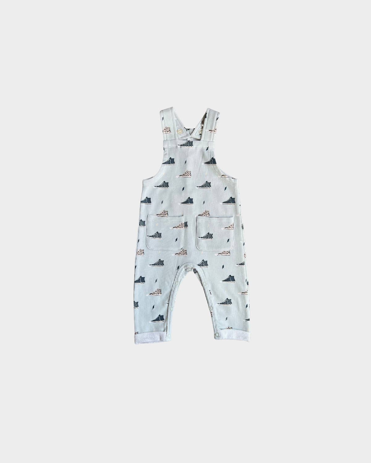 sneaker print boys toddler baby overalls